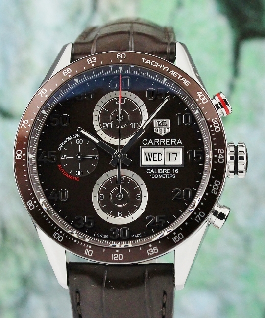 (image for) TAG HEUER STAINLESS STEEL CHRONOGRAPH CALIBRE 16 DAY-DATE CARRERA / CV2A12